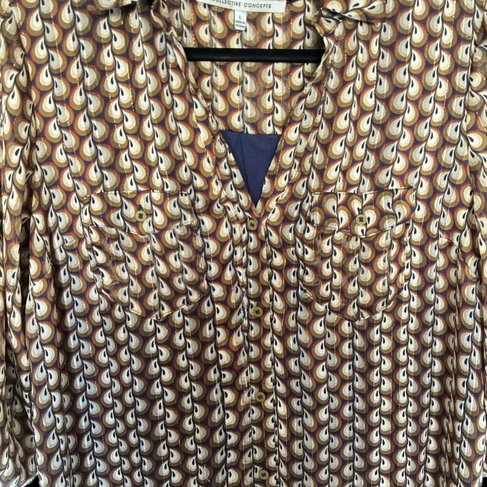 Collective Concepts Print Dress Size L - Picture 4 of 9